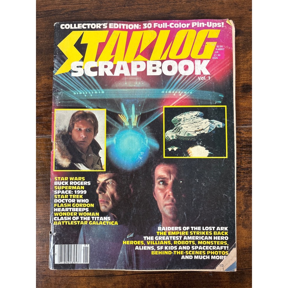 Vintage 1981 Starlog Scrapbook Vol 1 Star Wars Star Trek Pin-Ups Magazine